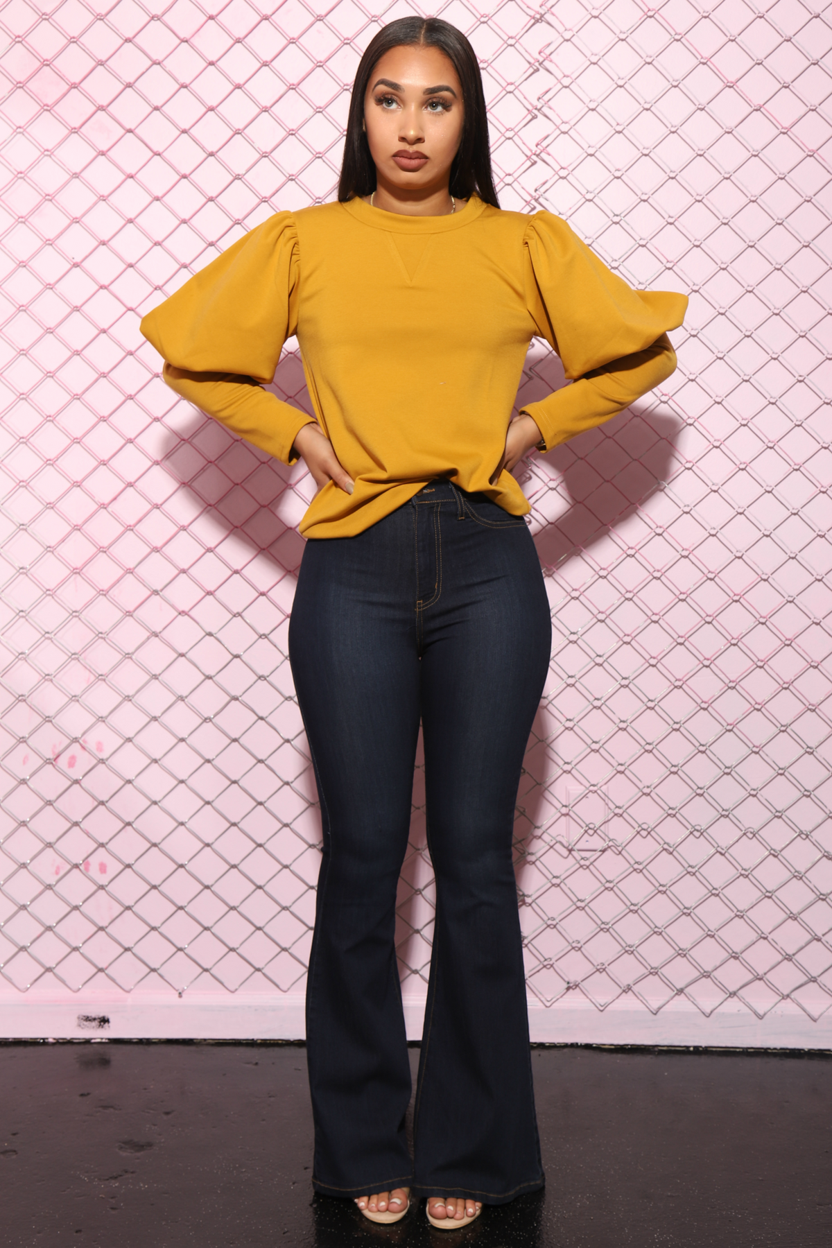 Ring My Bells Dark Wash Bell Bottom Flare Jeans - Swank A Posh