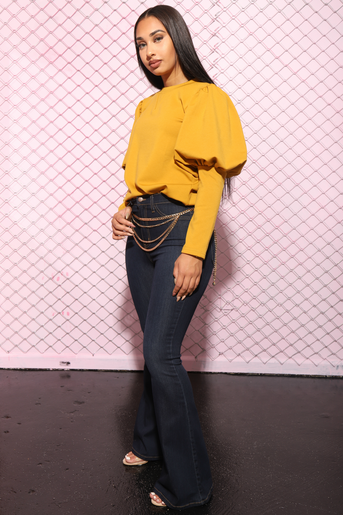 Ring My Bells Dark Wash Bell Bottom Flare Jeans - Swank A Posh