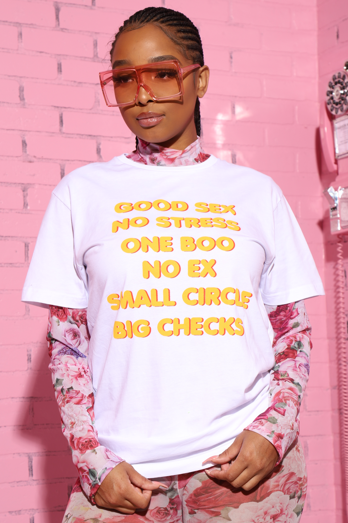 Good Sex No Stress Printed T-Shirt - White - Swank A Posh