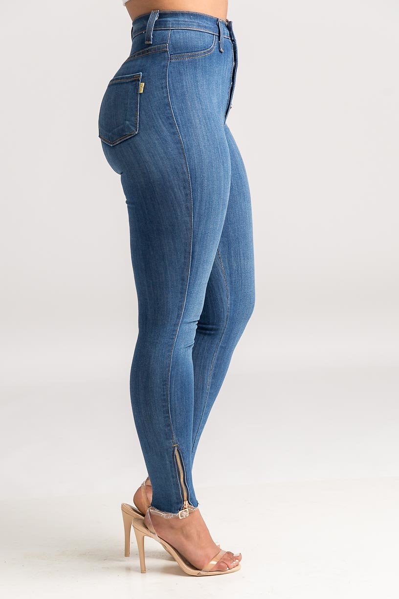 Jasmine Medium Wash High Rise Jeans - Swank A Posh