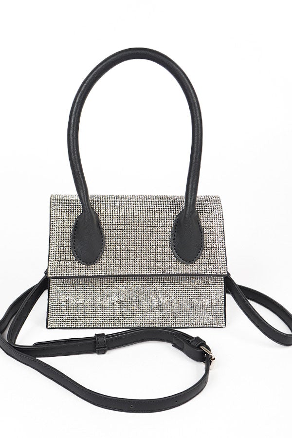 Pure Royalty Rhinestone Purse - Silver - Swank A Posh