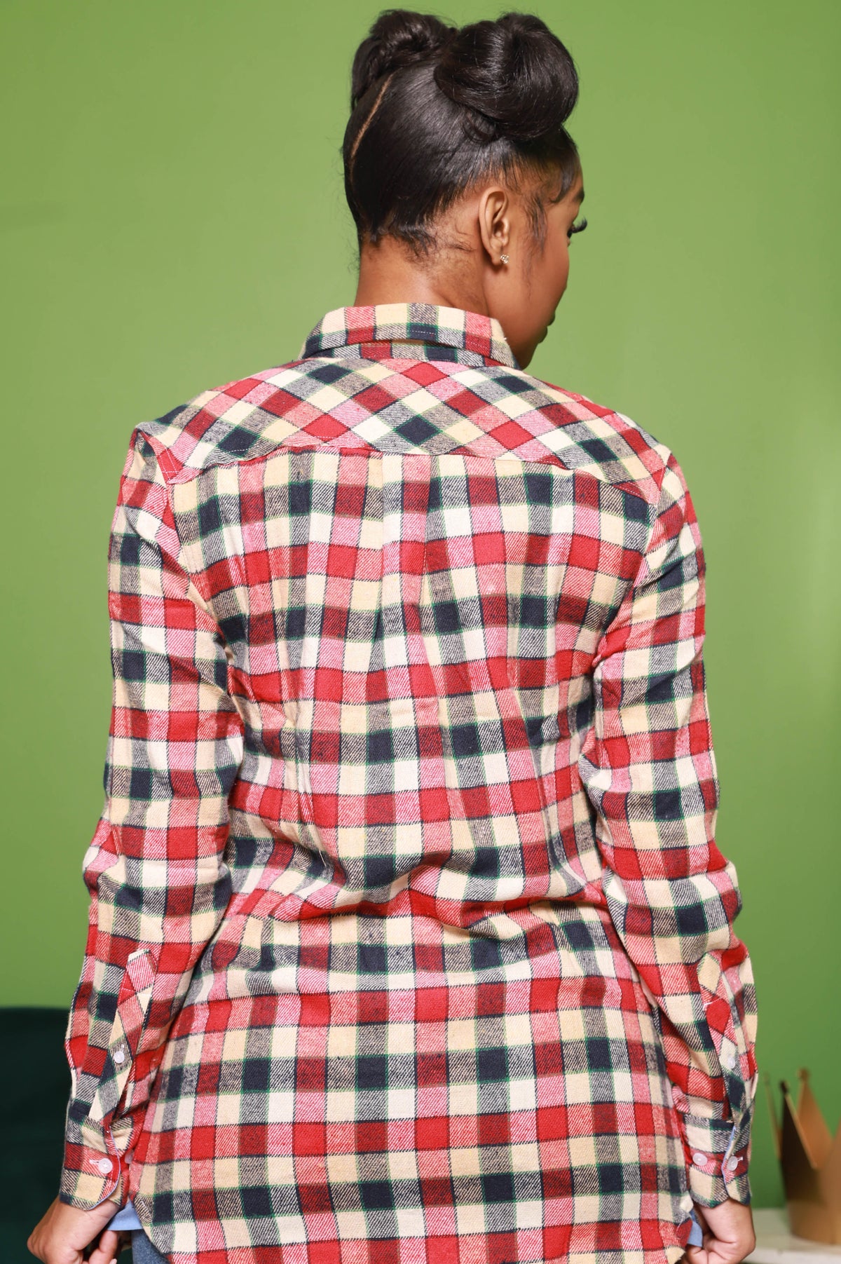 Push Your Buttons Oversized Flannel - Red - Swank A Posh