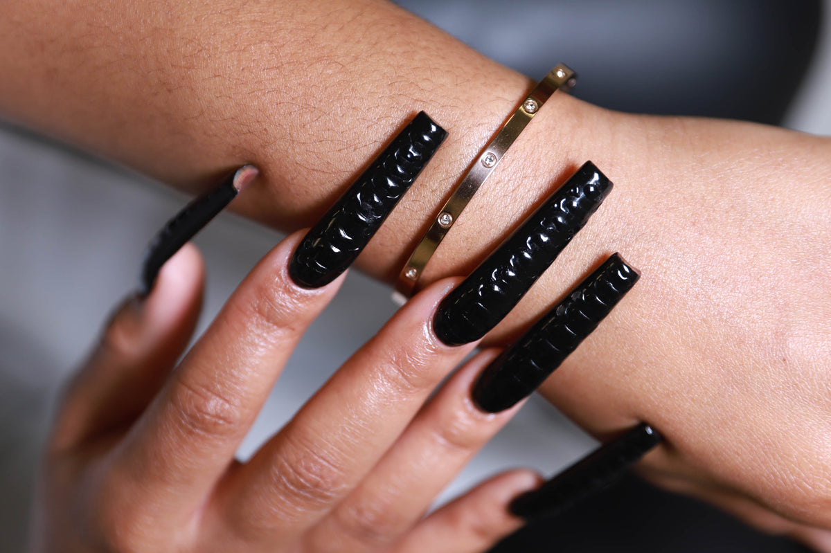 Hidden Treasure Rhinestone Bangle Bracelet - Rose Gold - Swank A Posh