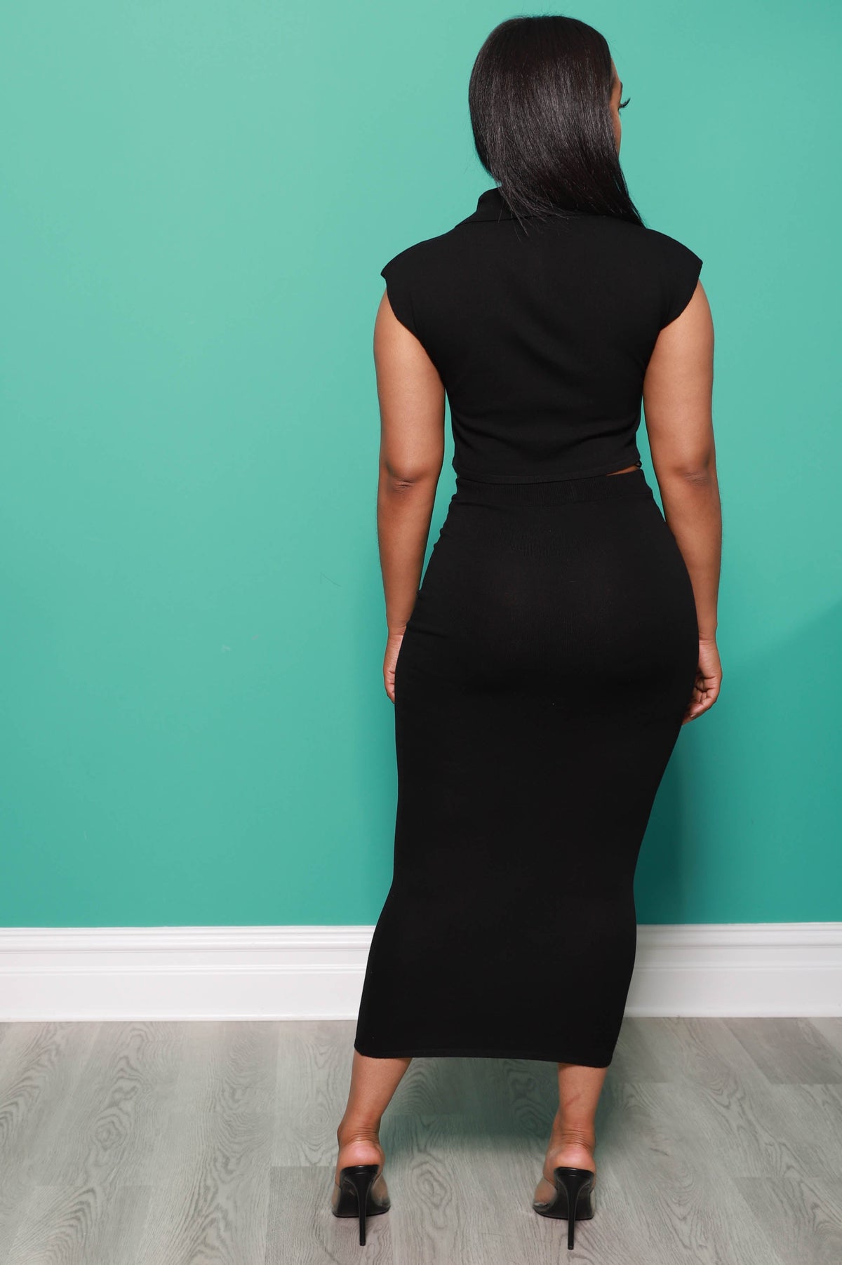 Weekend Vibes Maxi Skirt Set - Black - Swank A Posh