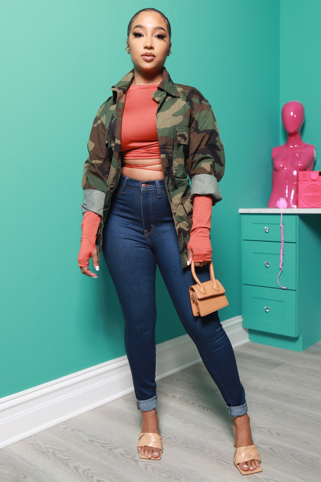 Served Vintage Camo Jacket - Swank A Posh