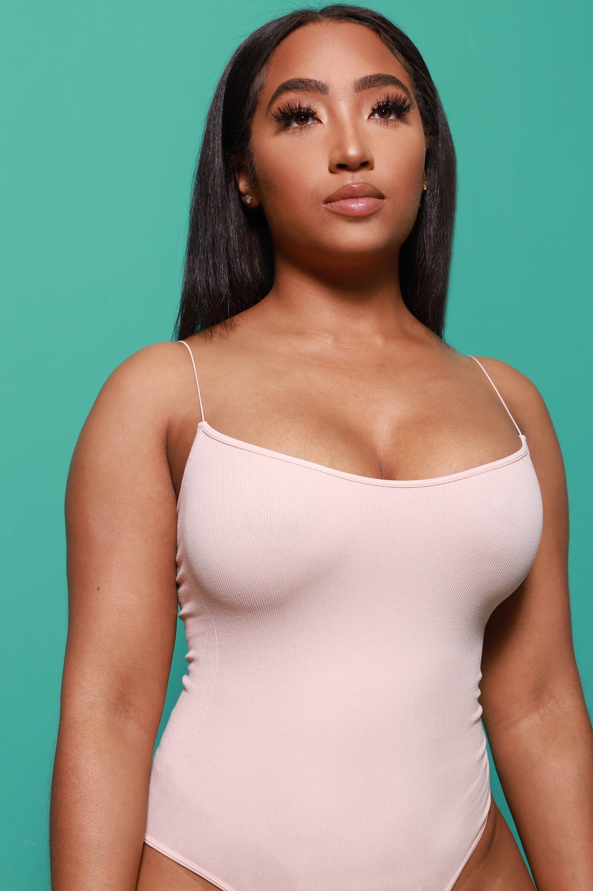 Take Control Ribbed Bodysuit - Tropical Peach - Swank A Posh