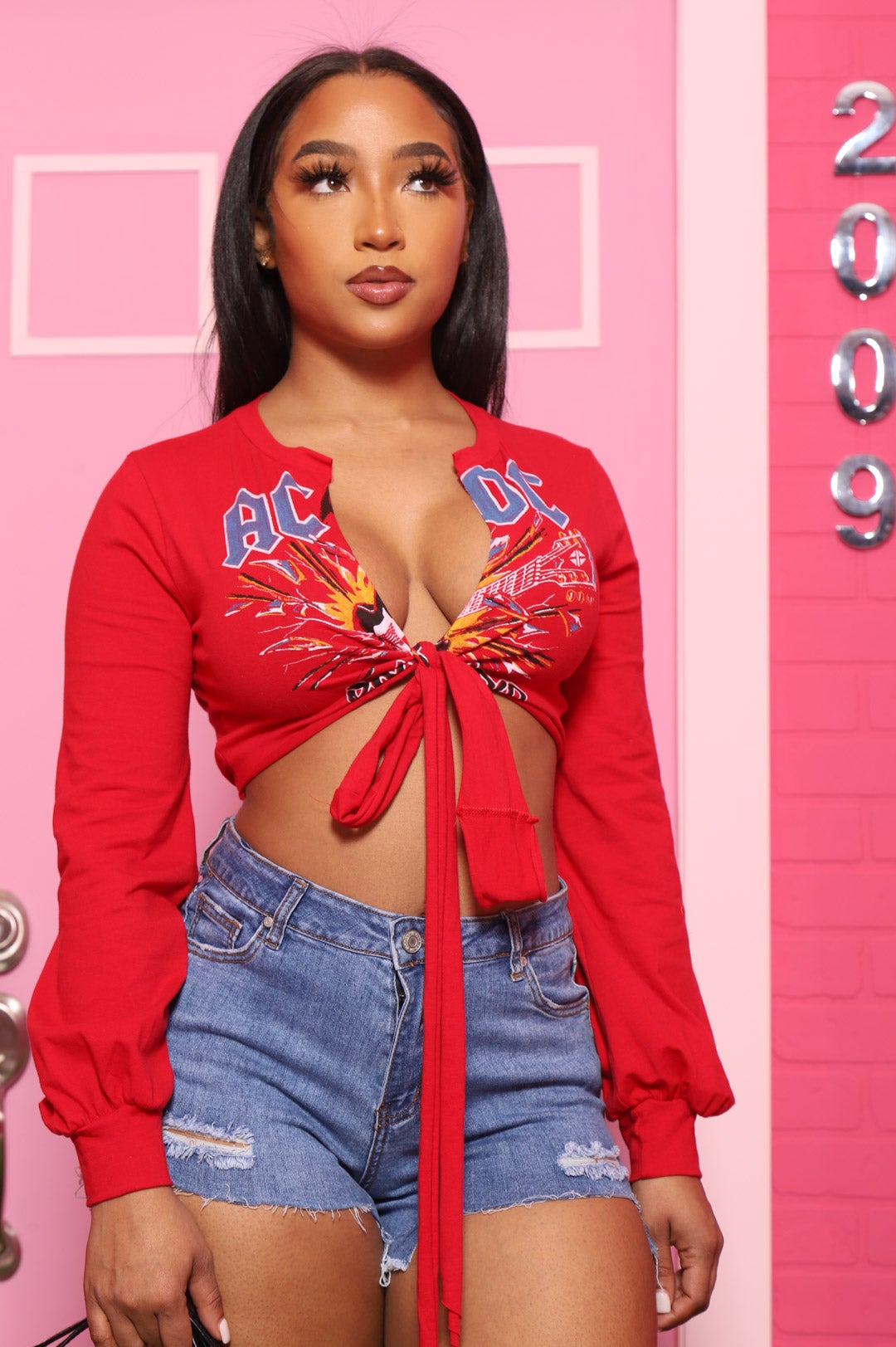 Blow Up Your Video Graphic Top - Red - Swank A Posh