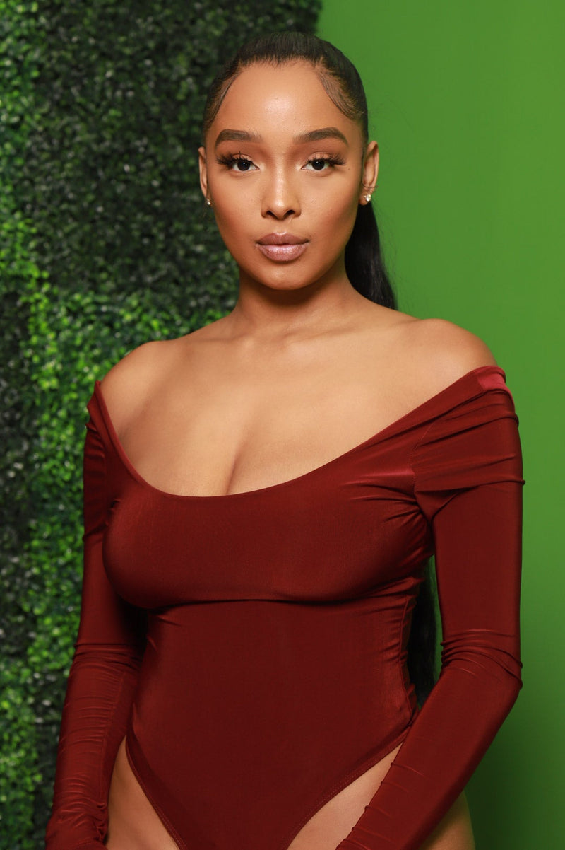 Lodge Simple Full Shaping Bodysuit - Burgundy