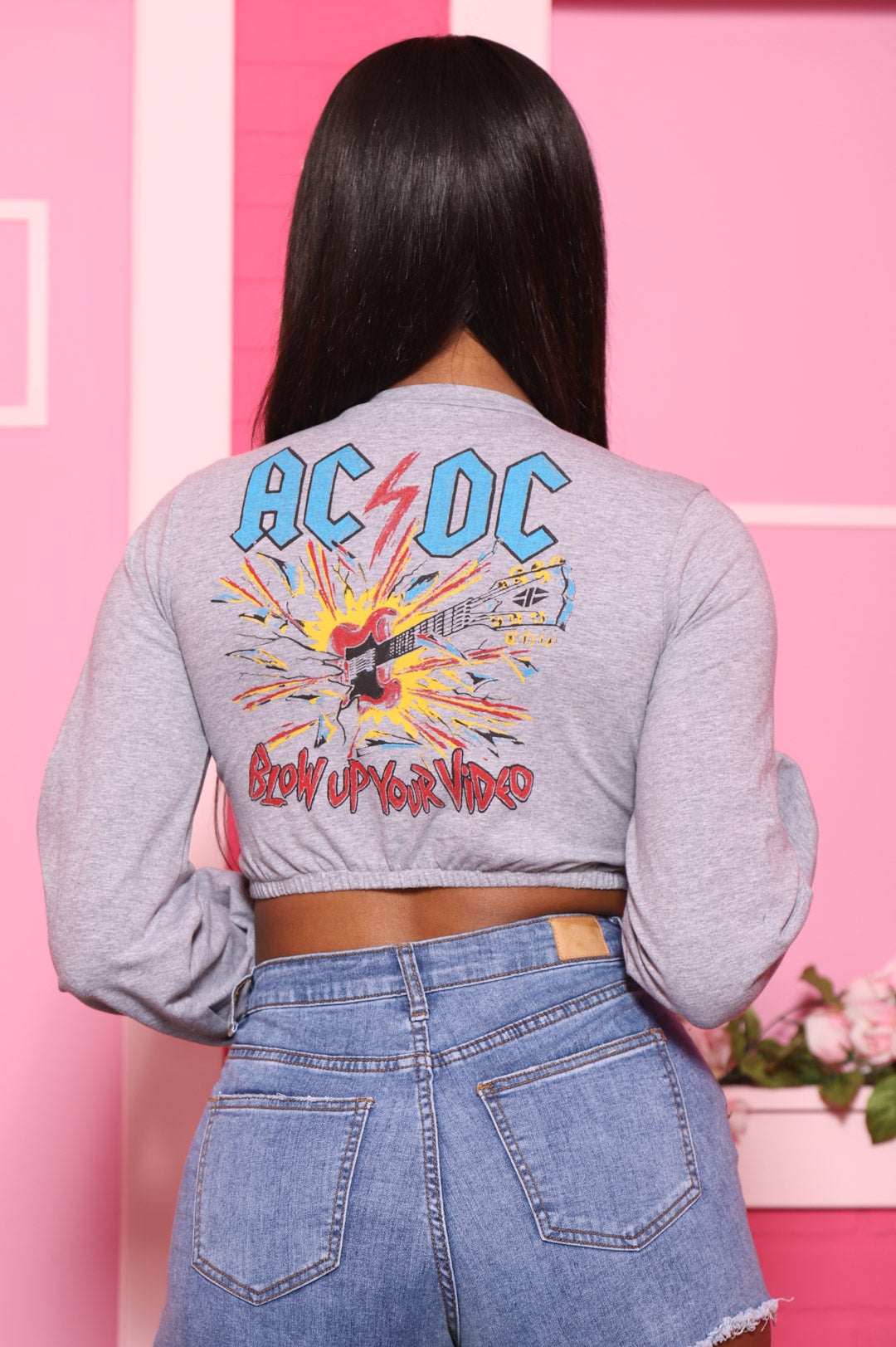 Blow Up Your Video Graphic Top - Grey - Swank A Posh