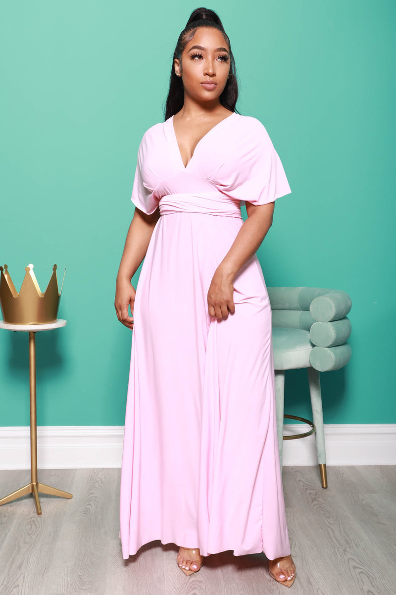 Main Event Maxi Multi Way Dress - Baby Pink