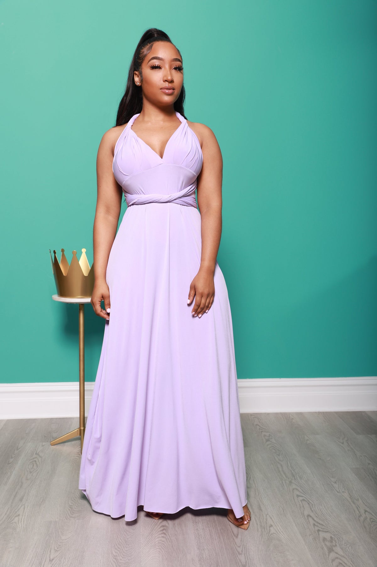 Main Event Maxi Multi Way Dress - Lilac Rose - Swank A Posh