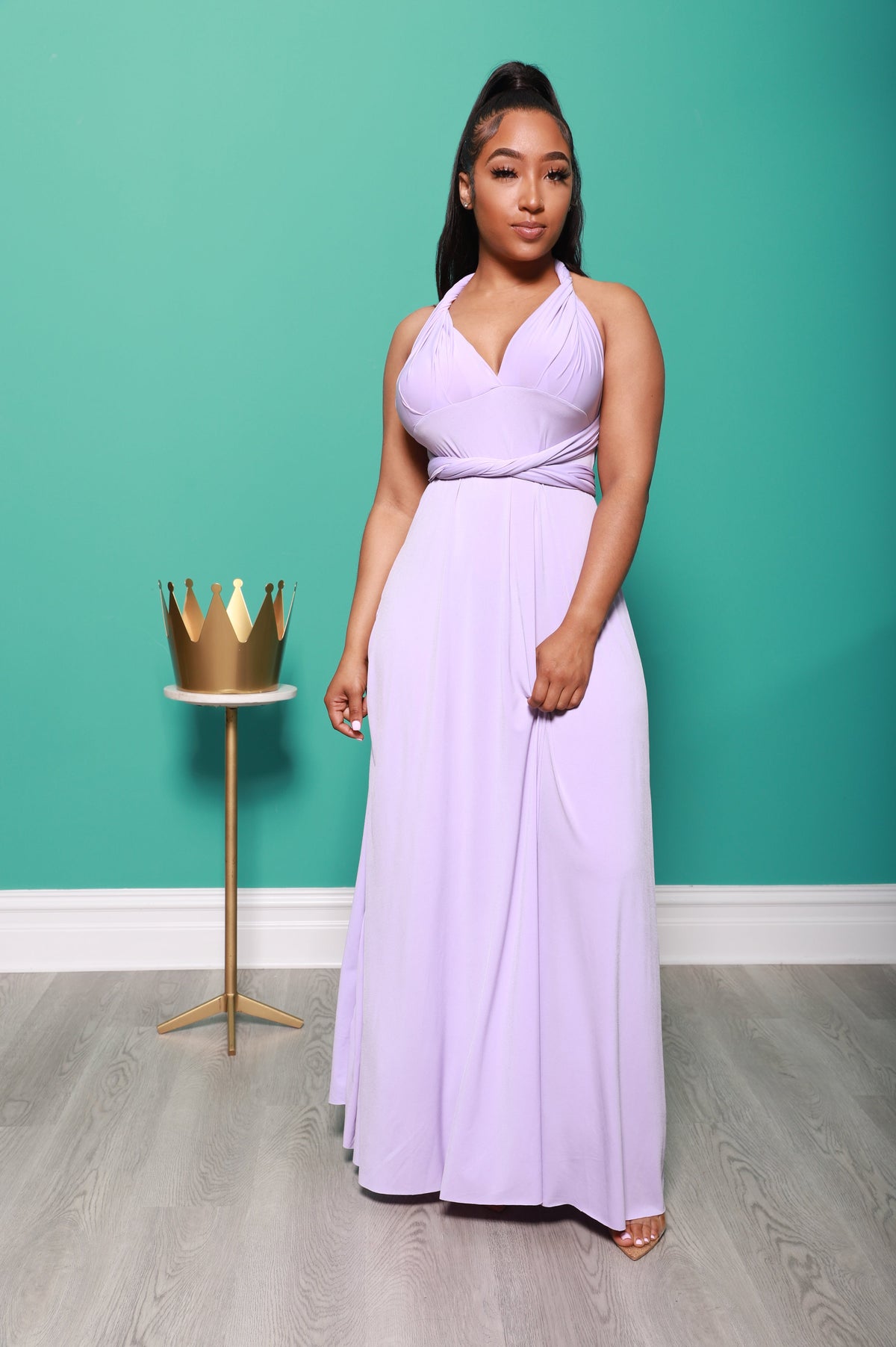 Main Event Maxi Multi Way Dress - Lilac Rose - Swank A Posh