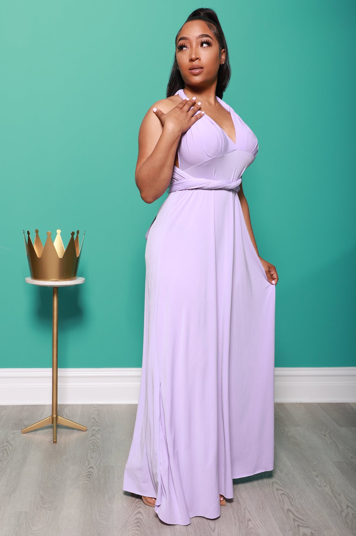 Main Event Maxi Multi Way Dress - Lilac Rose - Swank A Posh