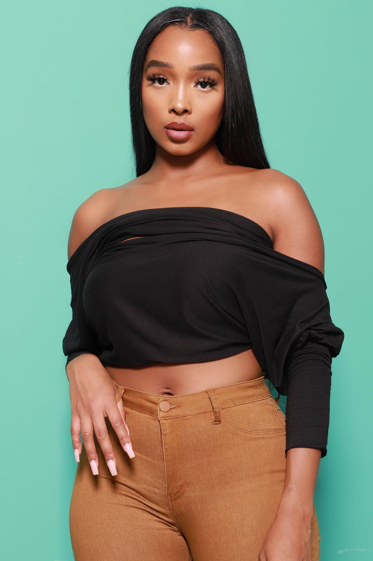 Have It All Multi Way Wrap Shirt - Black - Swank A Posh