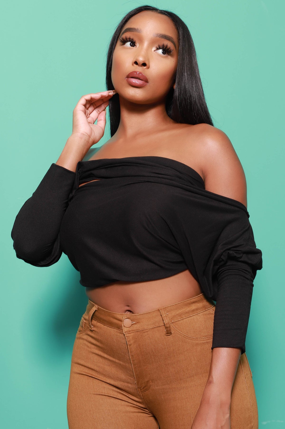 Have It All Multi Way Wrap Shirt - Black - Swank A Posh