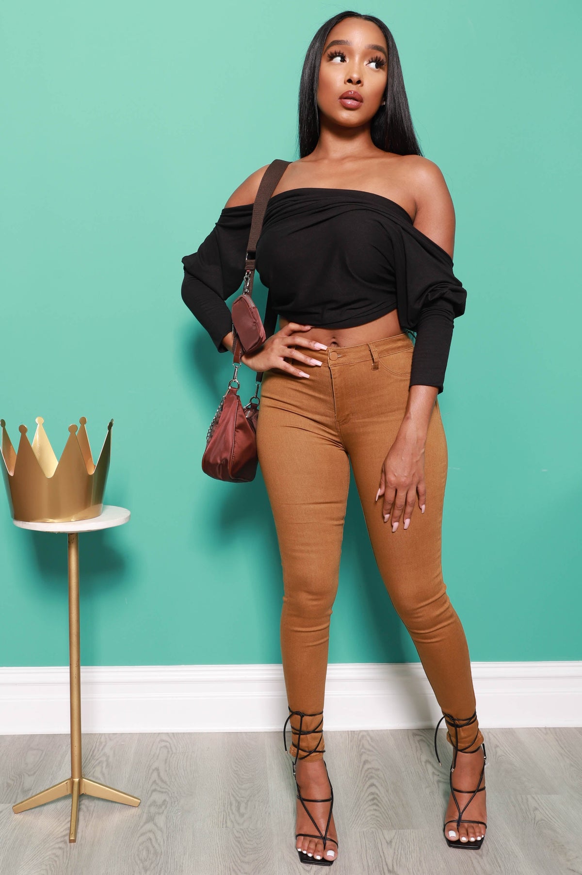 Have It All Multi Way Wrap Shirt - Black - Swank A Posh