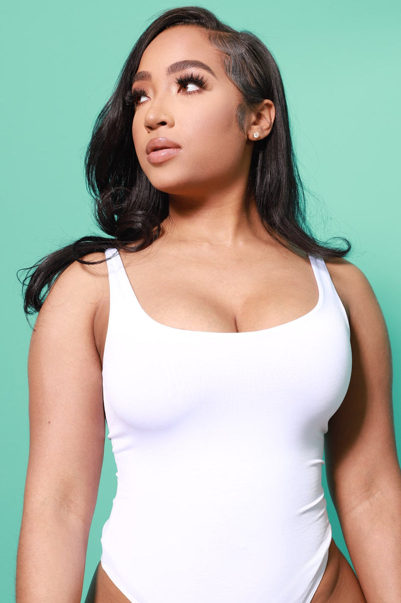 Invest Simple Shaping Tank Bodysuit - White