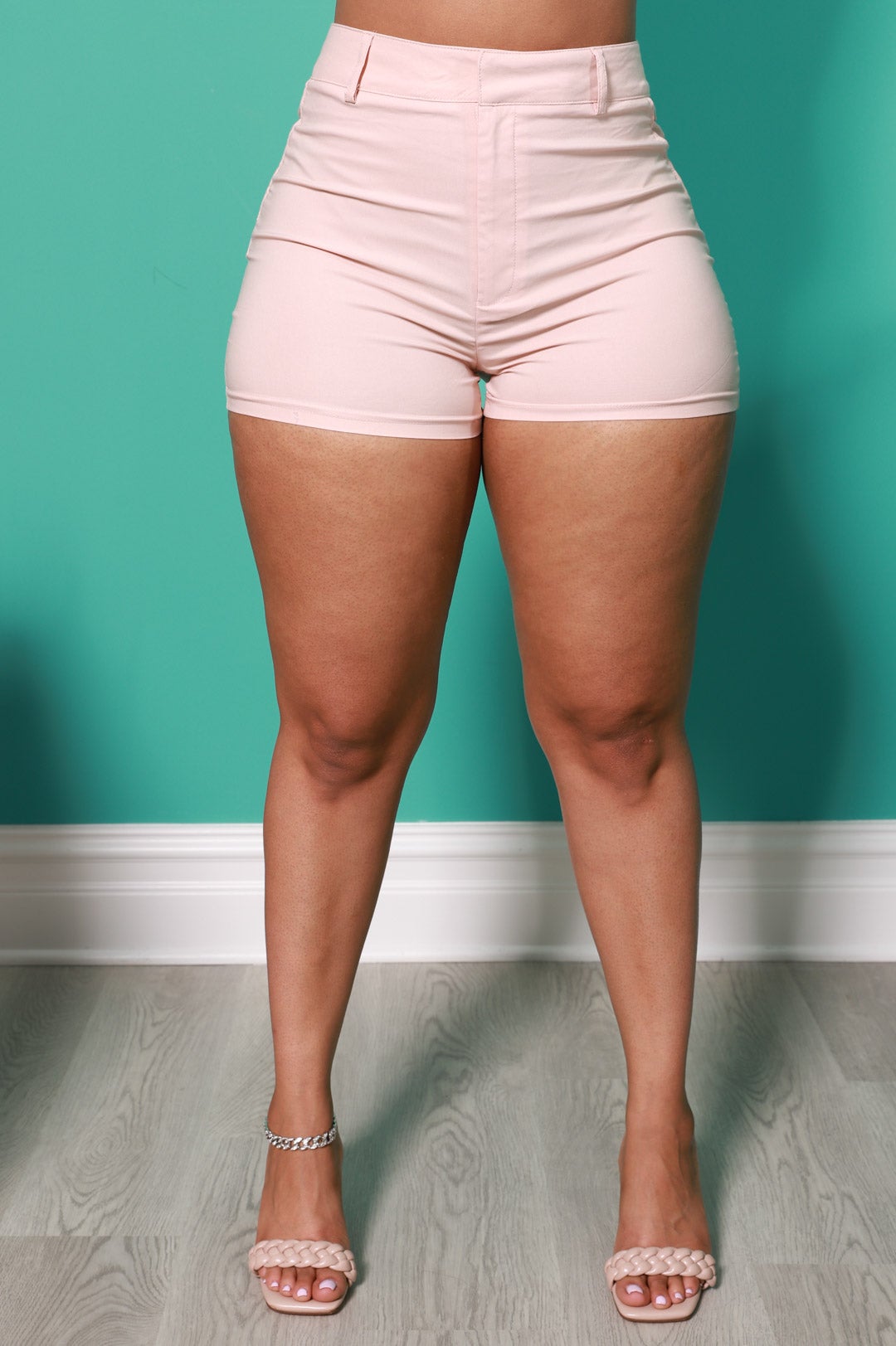 Going Places High Rise Stretchy Shorts - Blush - Swank A Posh