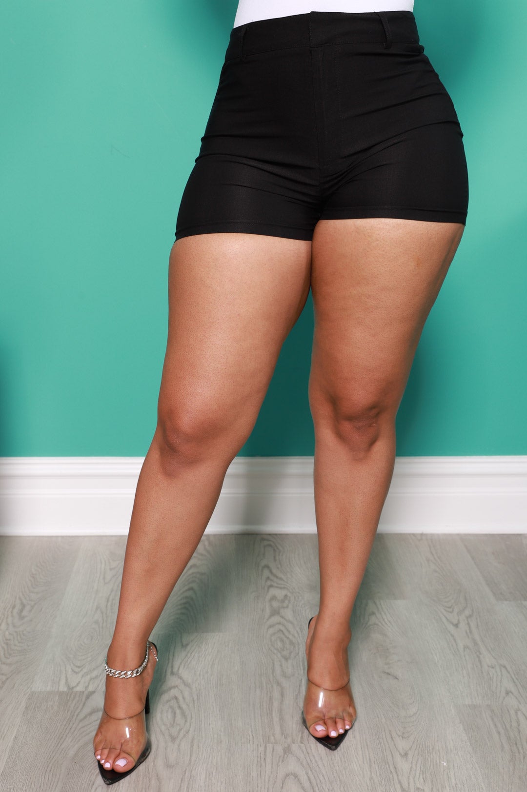 Going Places High Rise Stretchy Shorts - Black - Swank A Posh