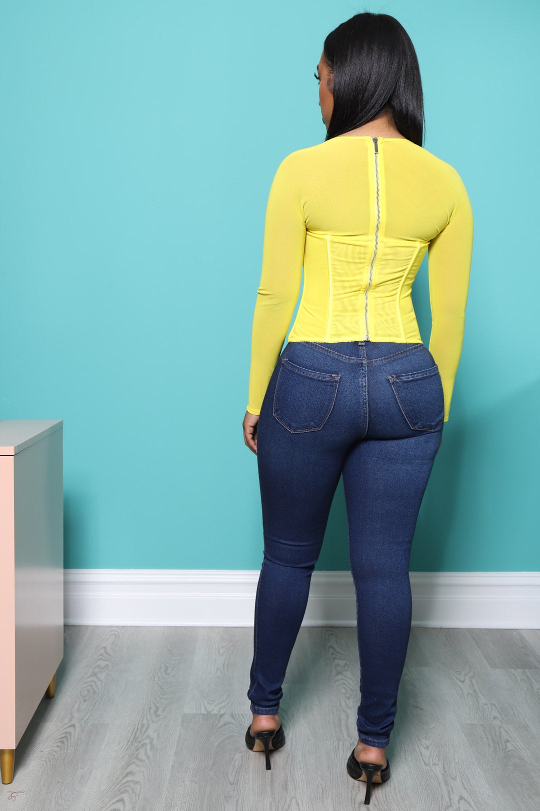 All Night Long Sleeve Corset Top - Yellow - Swank A Posh