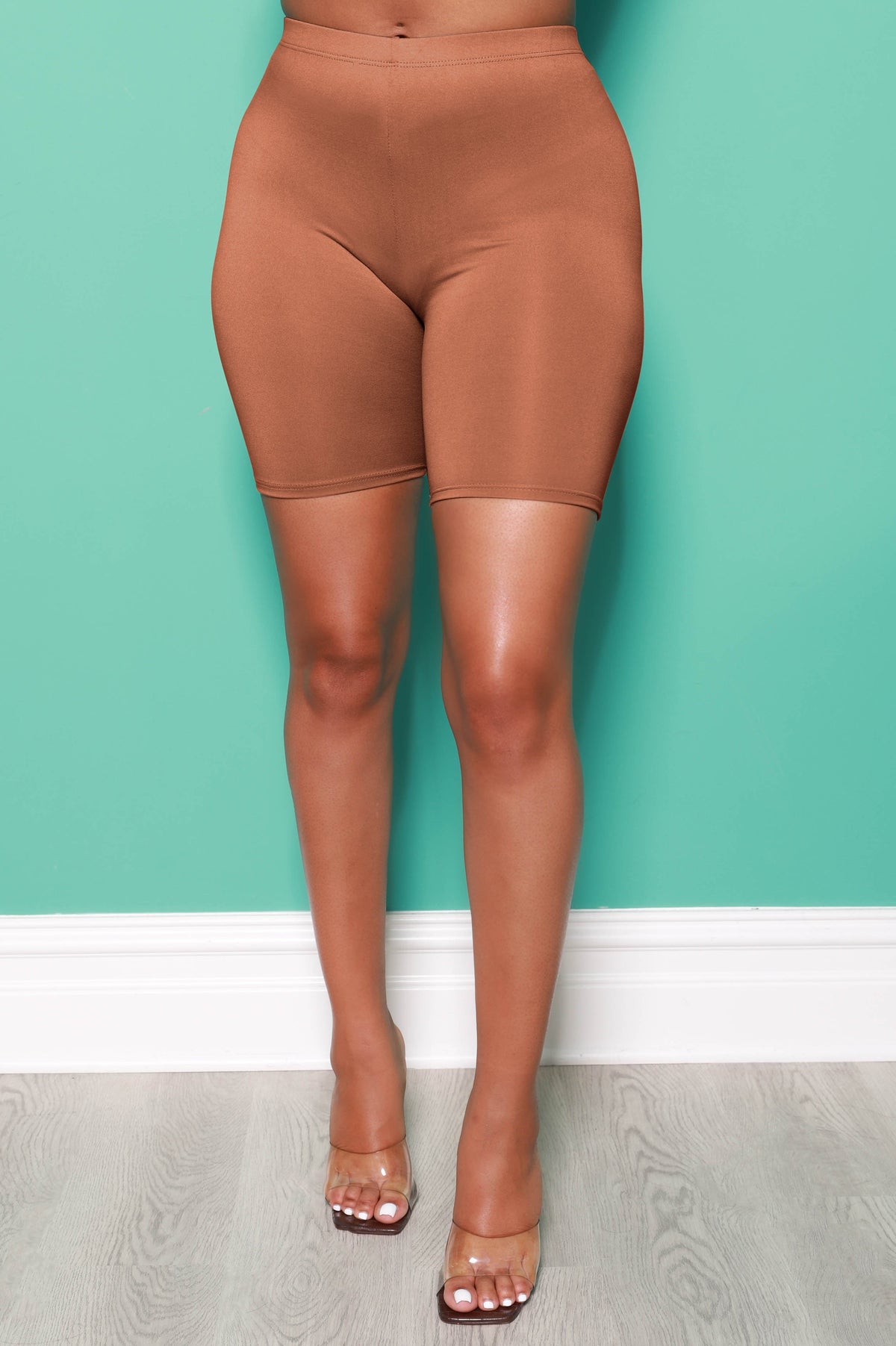 In The Game Biker Shorts - Dark Mocha - Swank A Posh