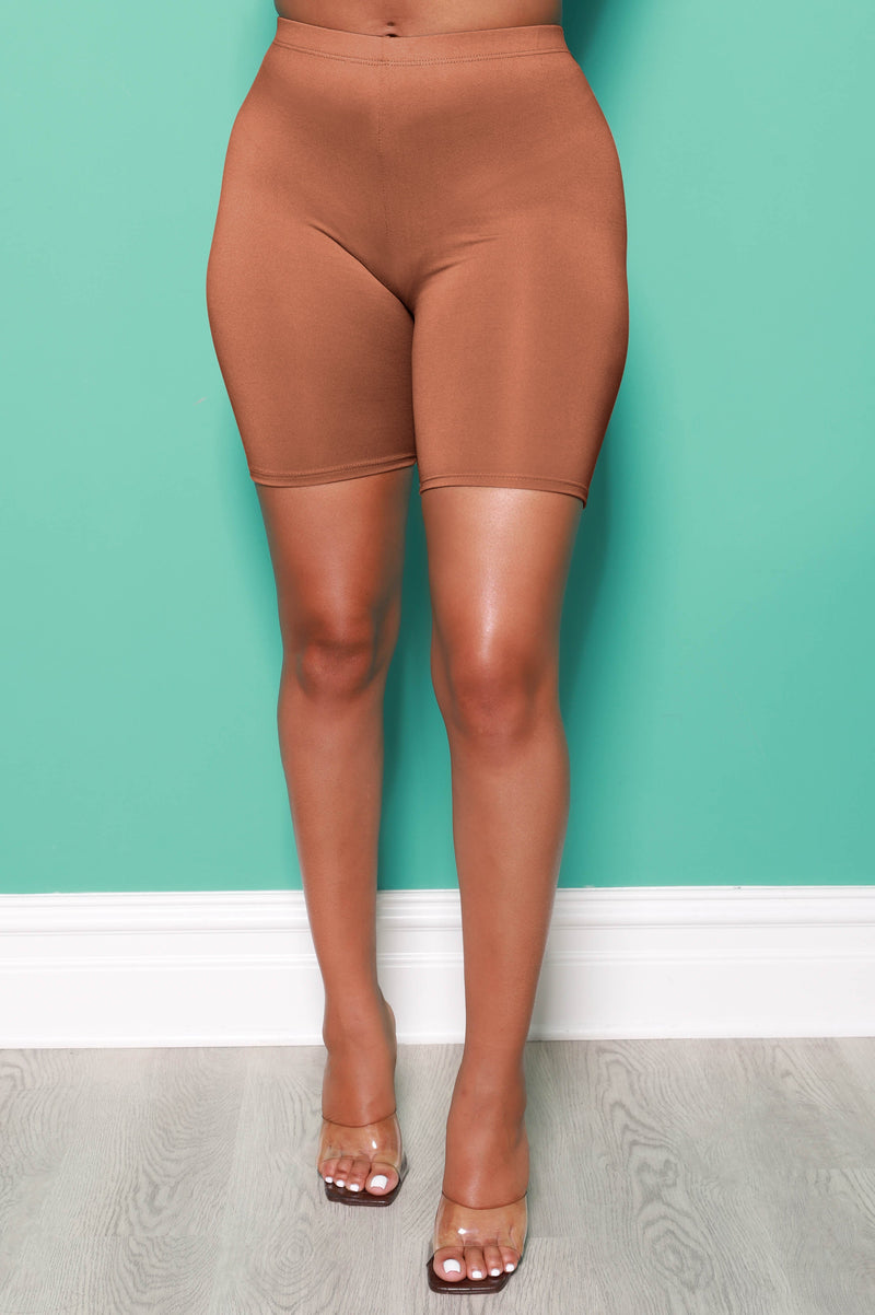 In The Game Biker Shorts - Dark Mocha