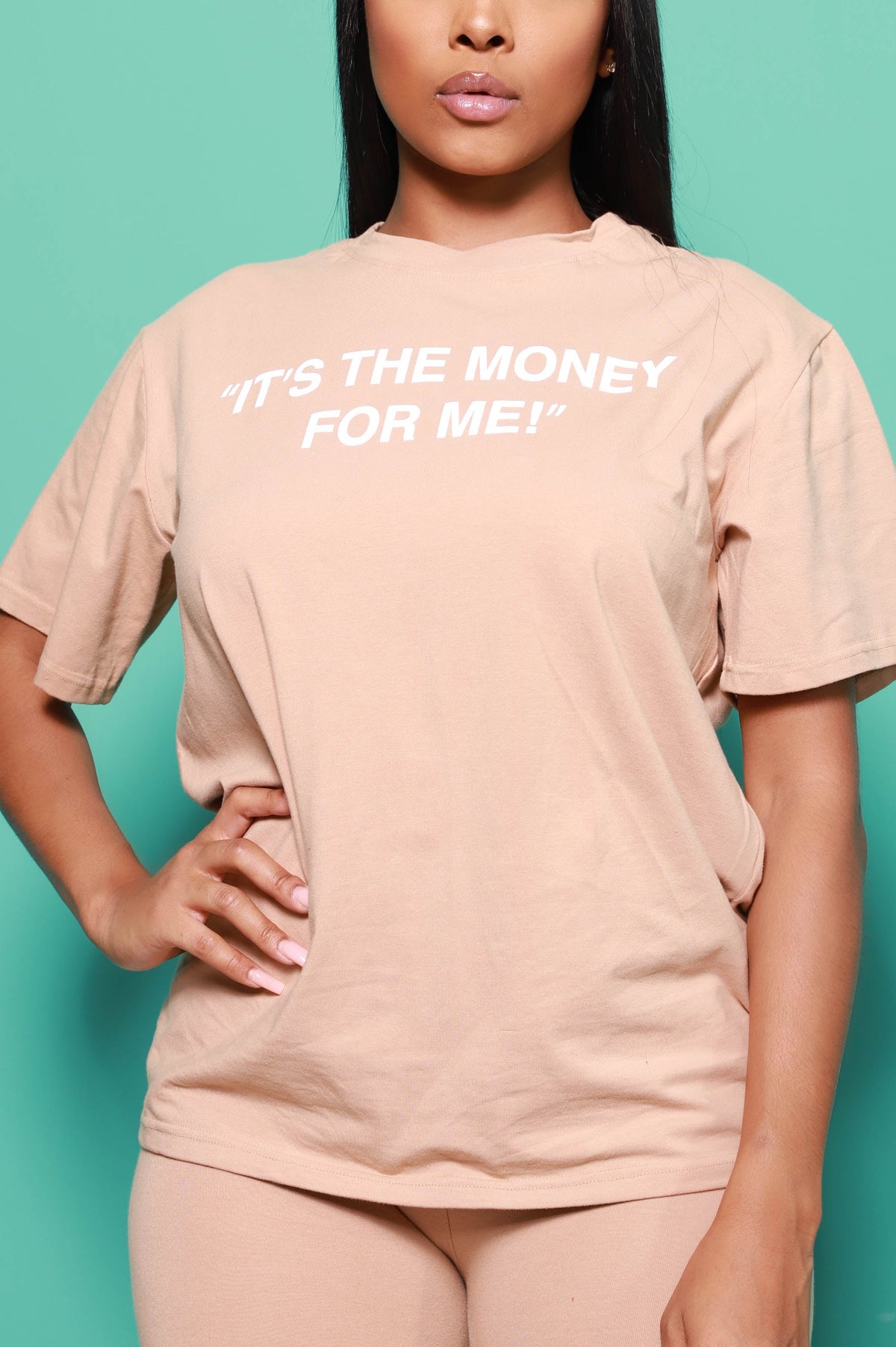 It's The Money For Me Biker Set - Sand - Swank A Posh