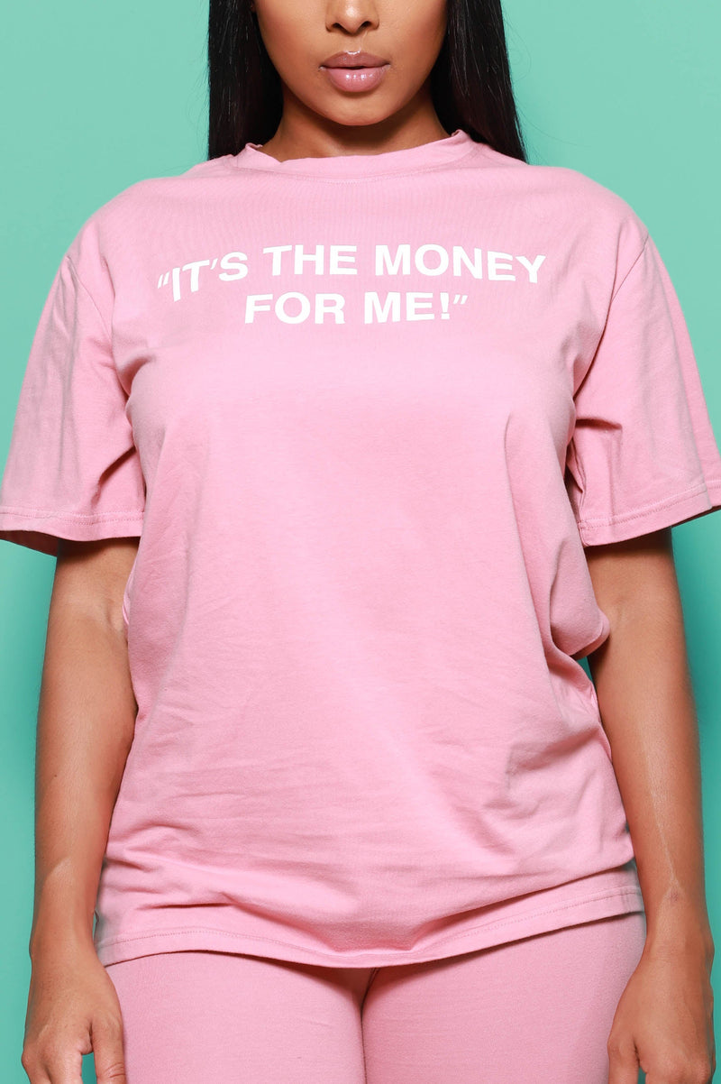 It's The Money For Me Biker Set - Mauve