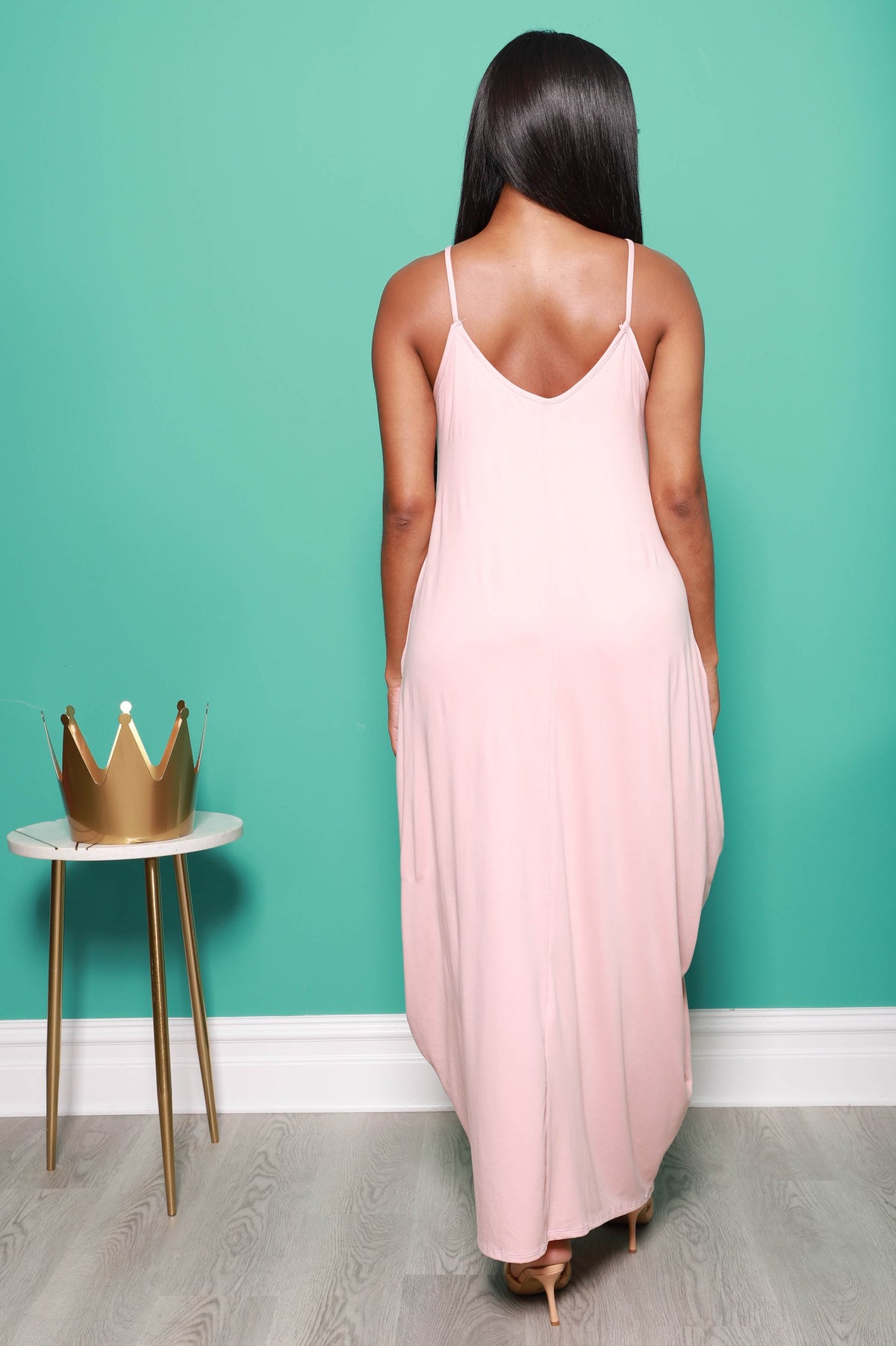Hey Bestie Oversized Maxi Dress - Blush - Swank A Posh