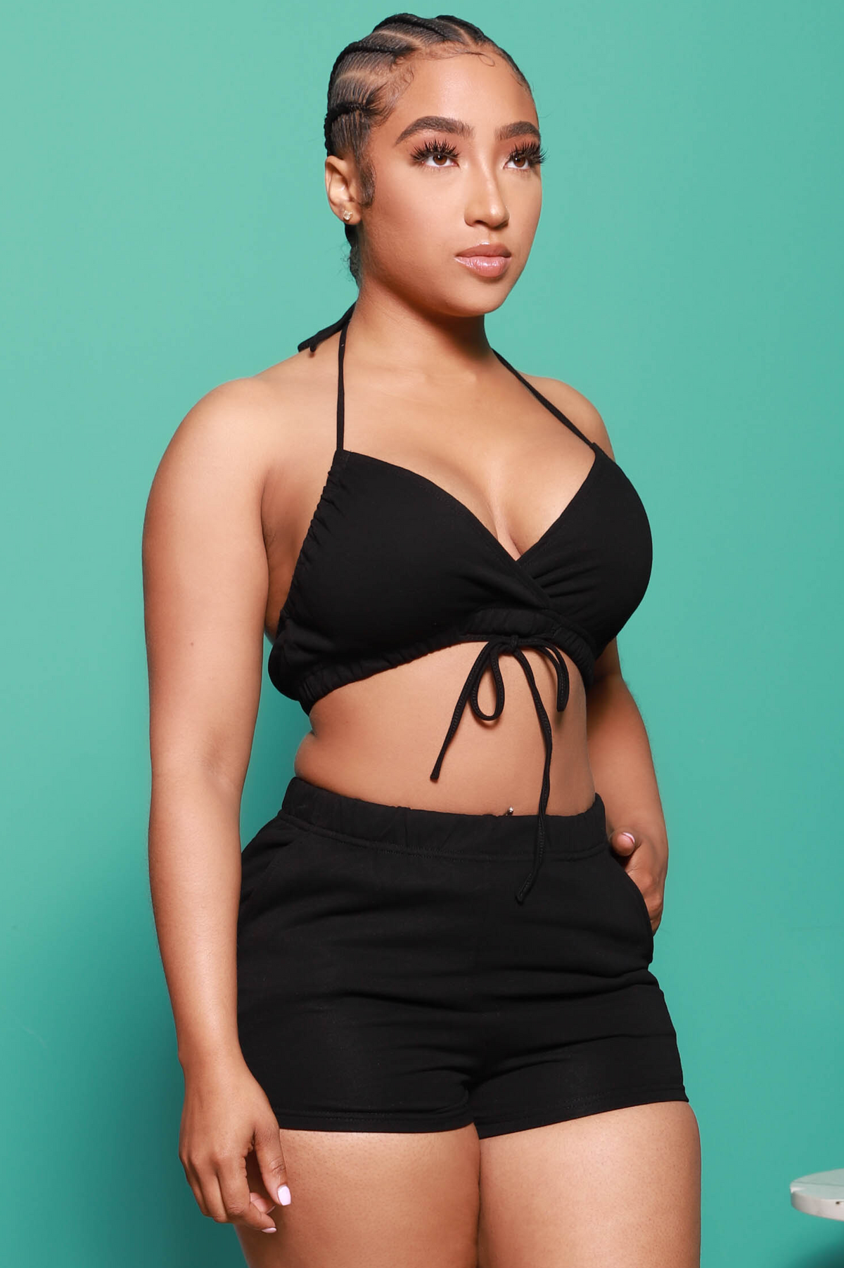 Dare to Bare Short Set - Black - Swank A Posh