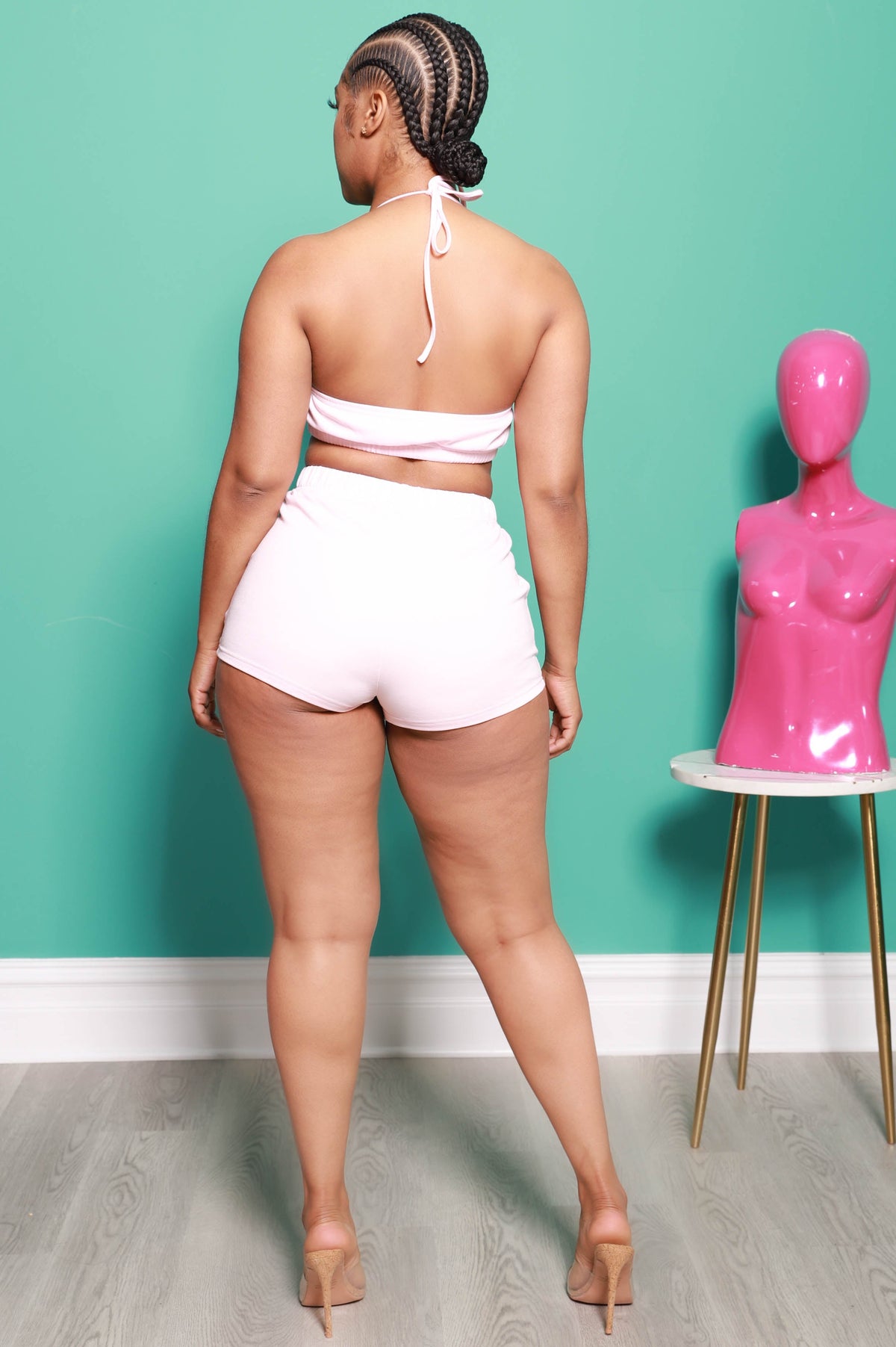 Dare to Bare Short Set - Pink - Swank A Posh