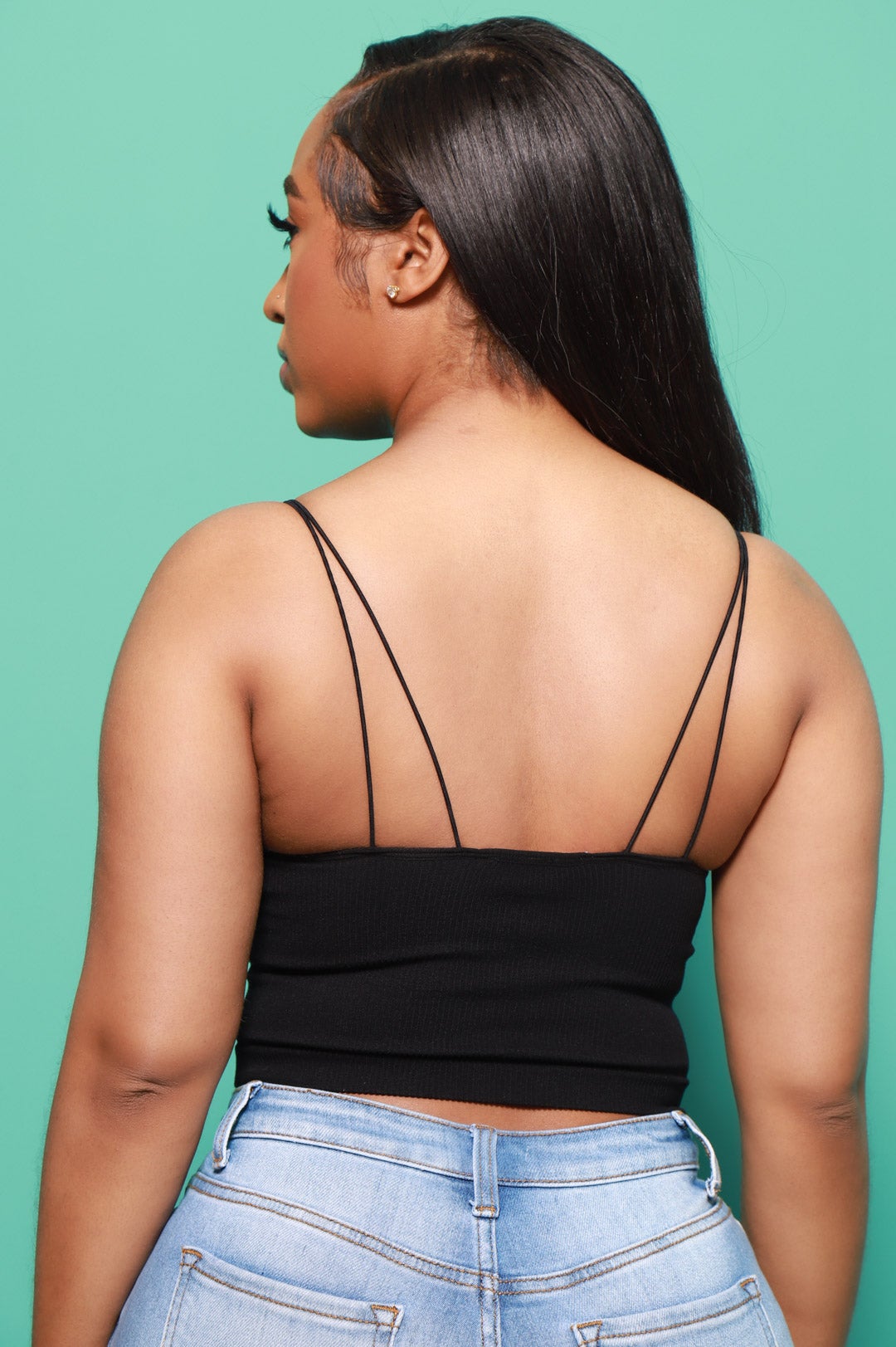 My Rules Cropped Ribbed Tank - Black - Swank A Posh