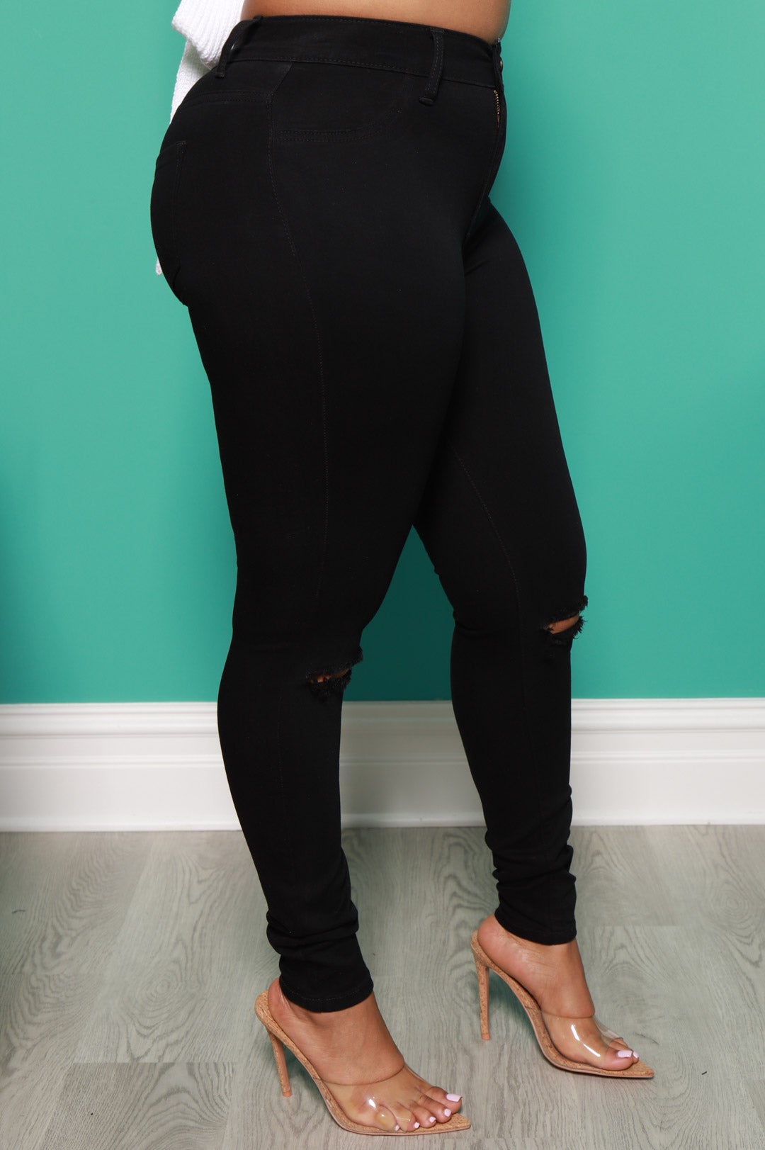 Having It High Rise Stretchy Jeans - Black - Swank A Posh