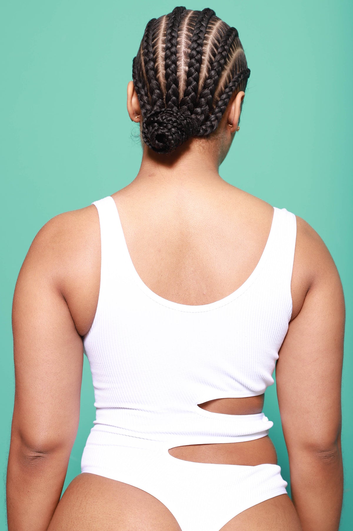 No Wonder Cut Out Seamless Bodysuit - White - Swank A Posh