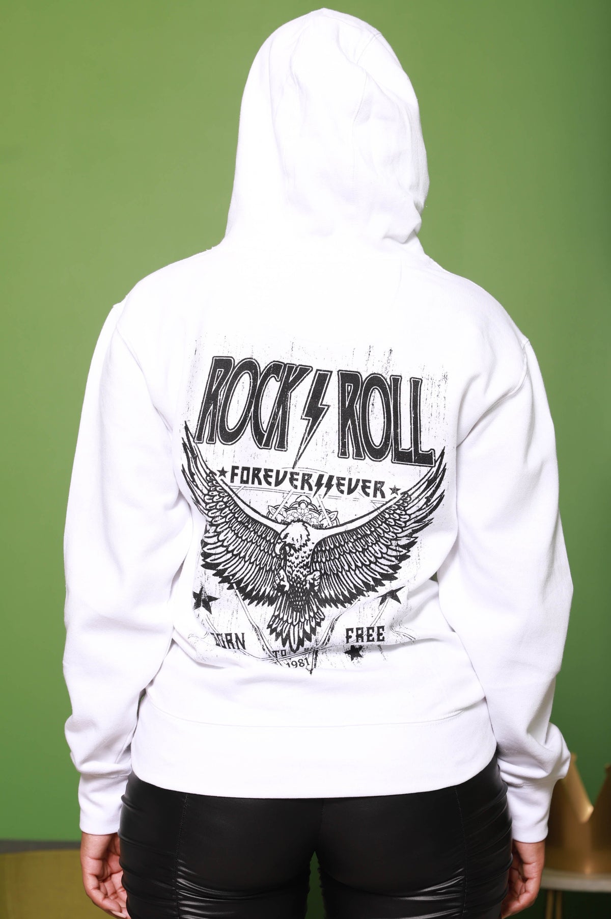 Rock Star Graphic Hooded Sweatshirt - Swank A Posh