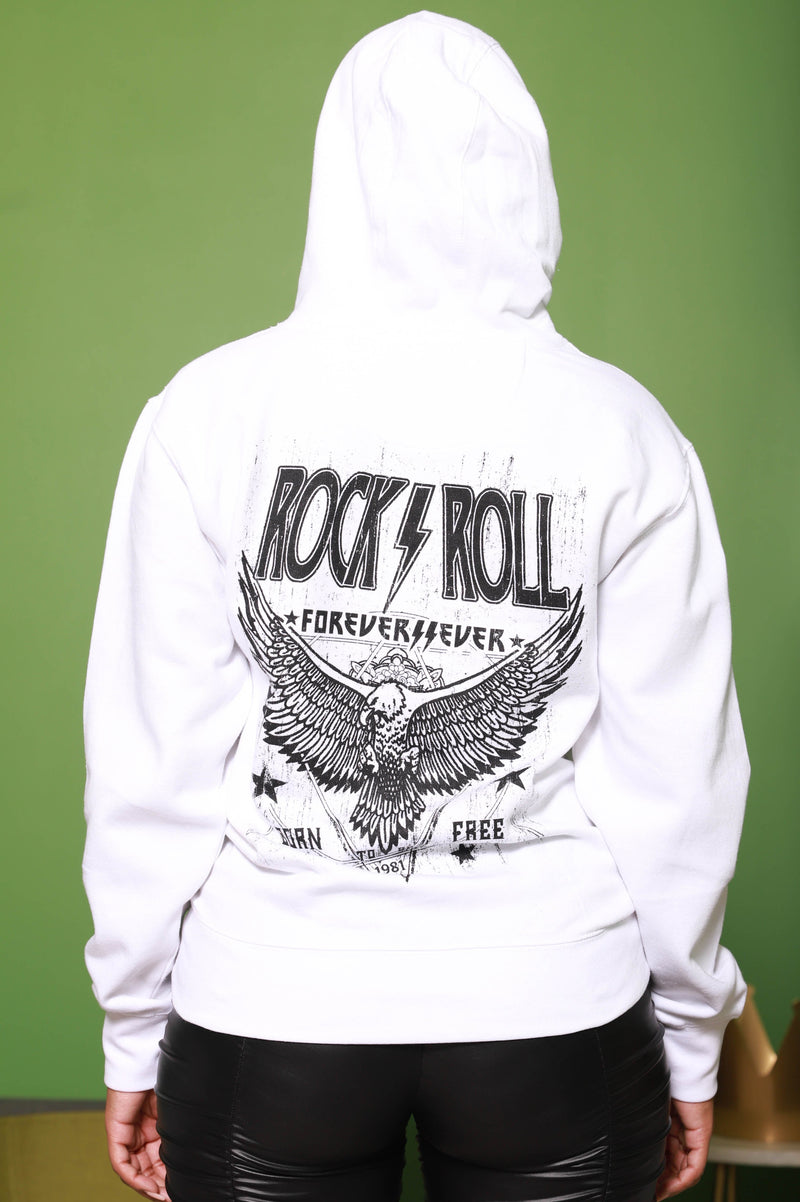 Rock Star Graphic Hooded Sweatshirt