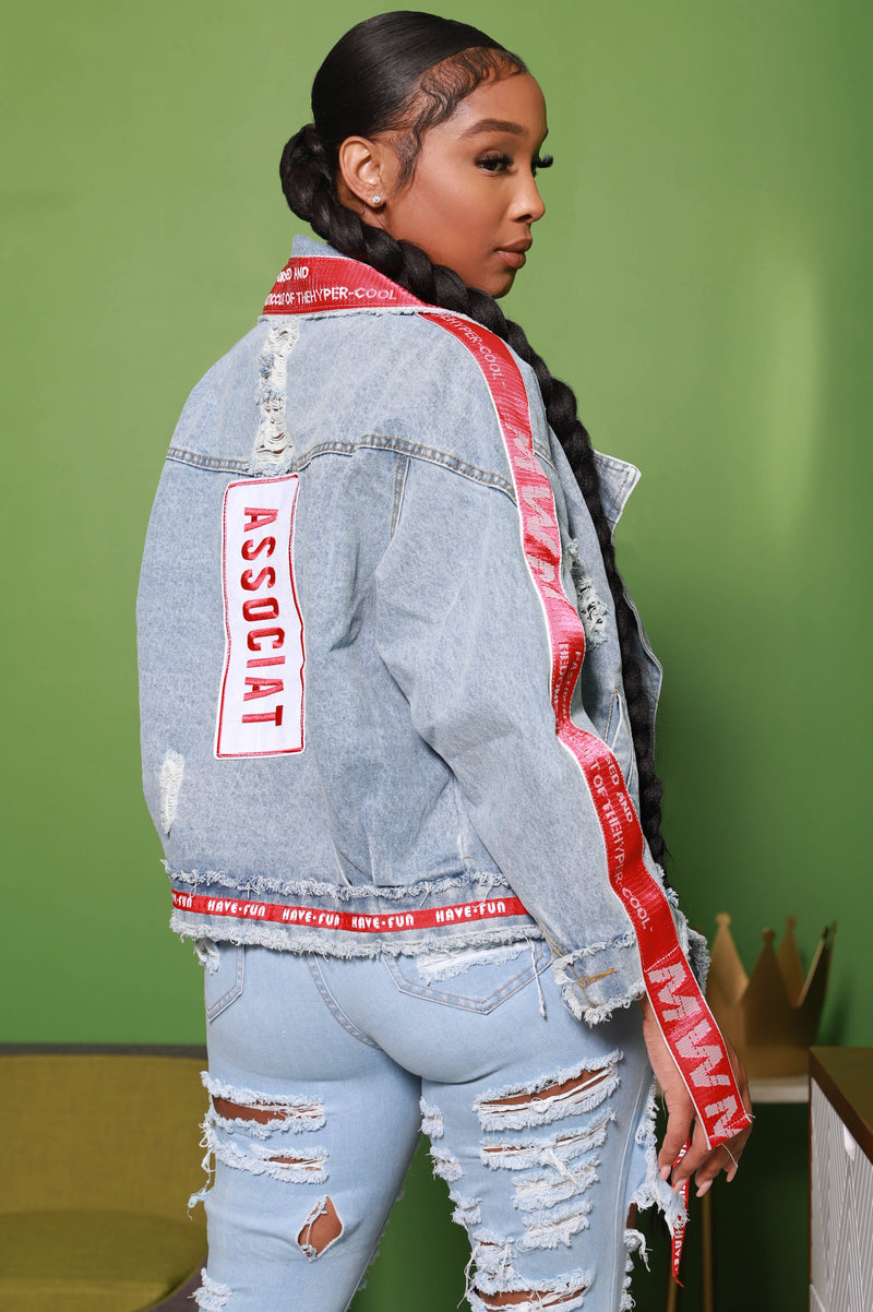 Jet Setter Couture Detailed Denim Jacket