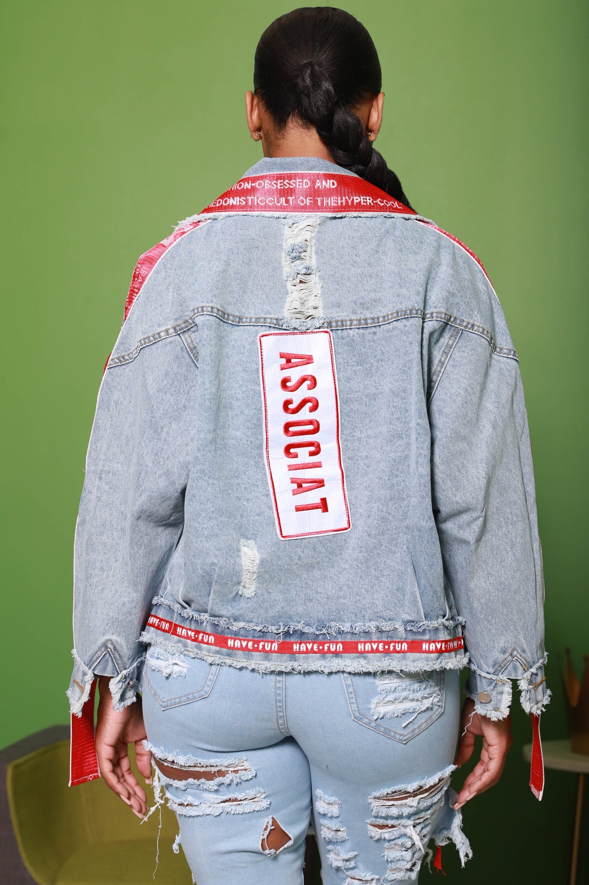 Jet Setter Couture Detailed Denim Jacket - Swank A Posh