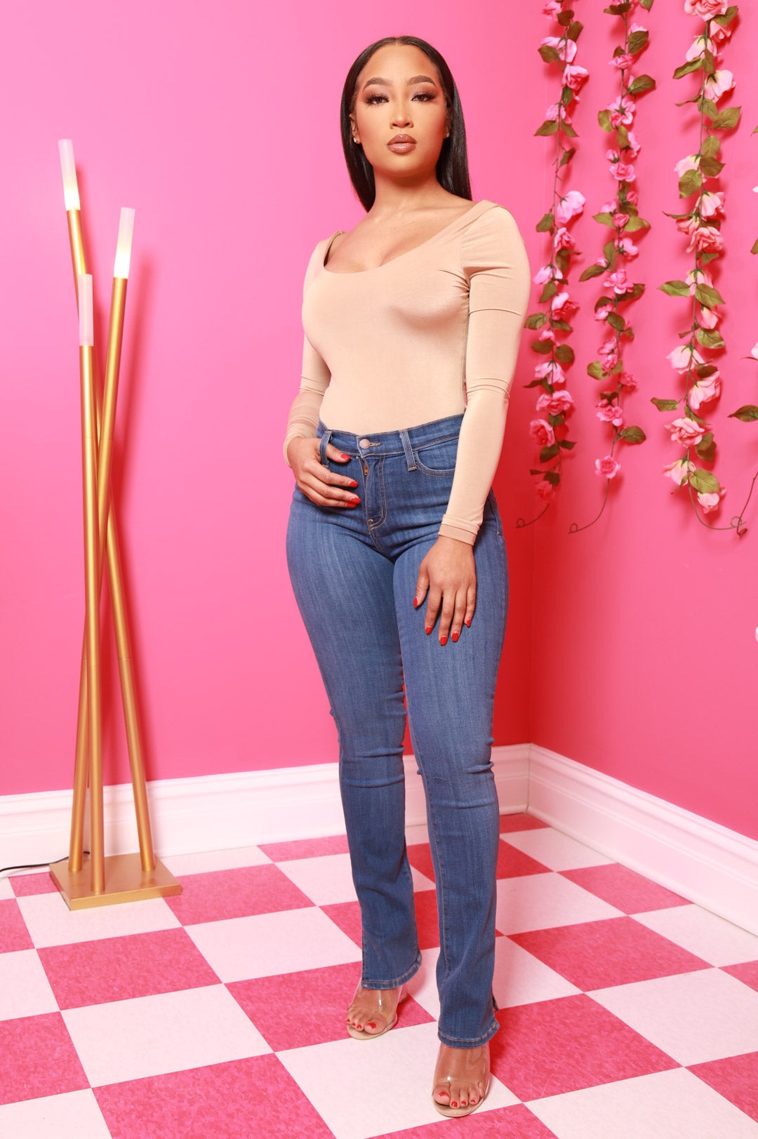 Lodge Simple Full Shaping Bodysuit - Khaki - Swank A Posh