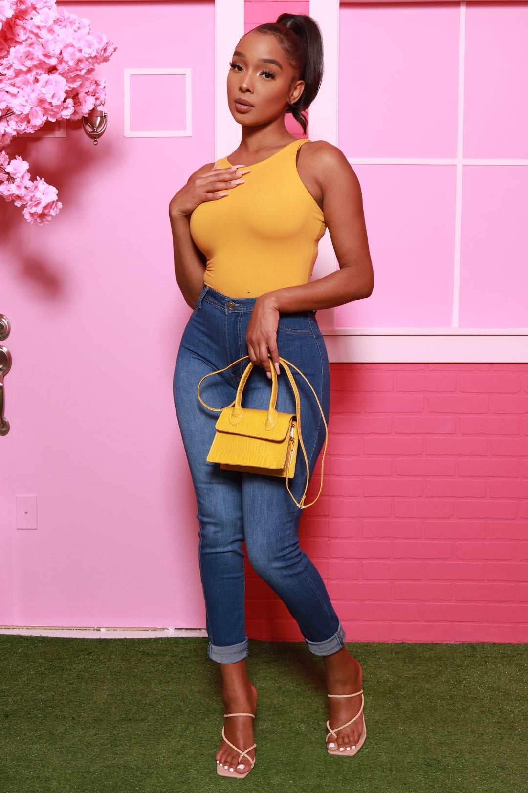 On Strike High Rise Jeans - Mid Wash - Swank A Posh