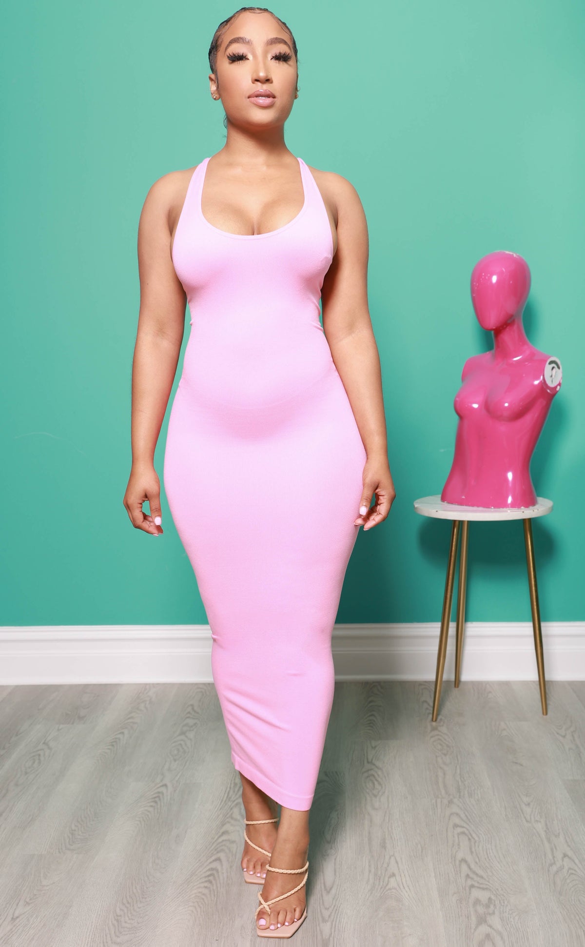 Follow Me Maxi Dress - Peony - Swank A Posh