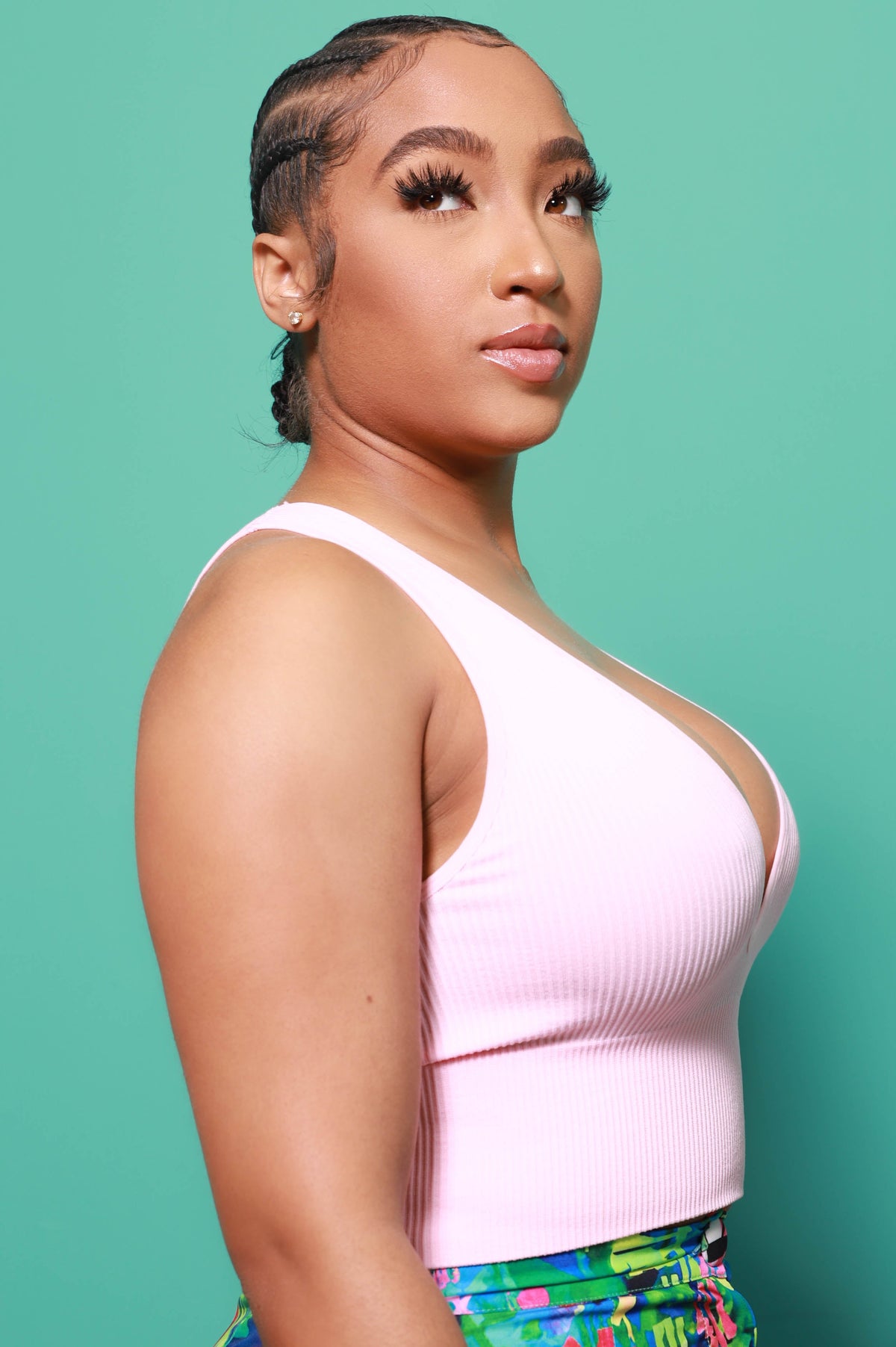 Low Down Ribbed Crop Tank - Fresh Pink - Swank A Posh