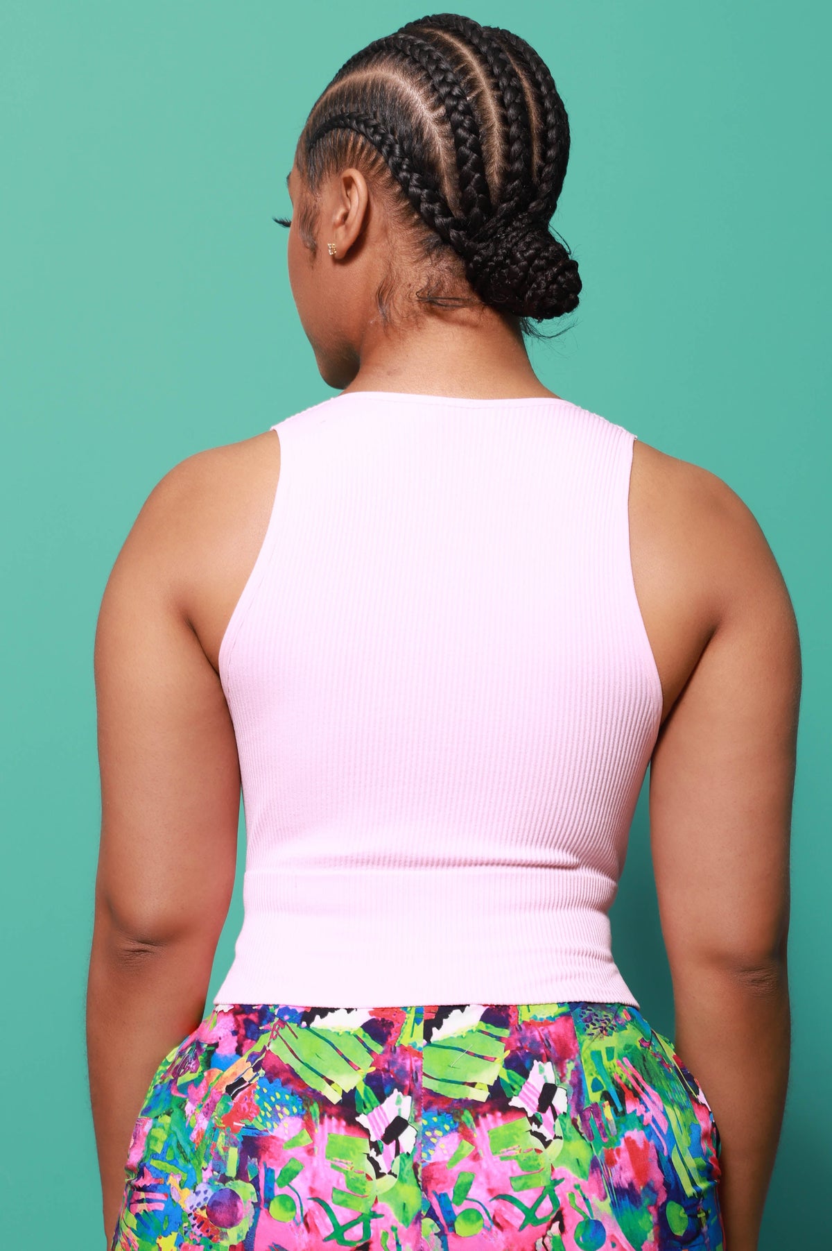 Low Down Ribbed Crop Tank - Fresh Pink - Swank A Posh