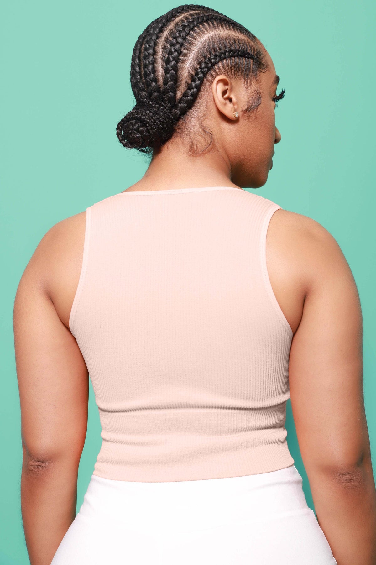 Low Down Ribbed Crop Tank - Taupe - Swank A Posh