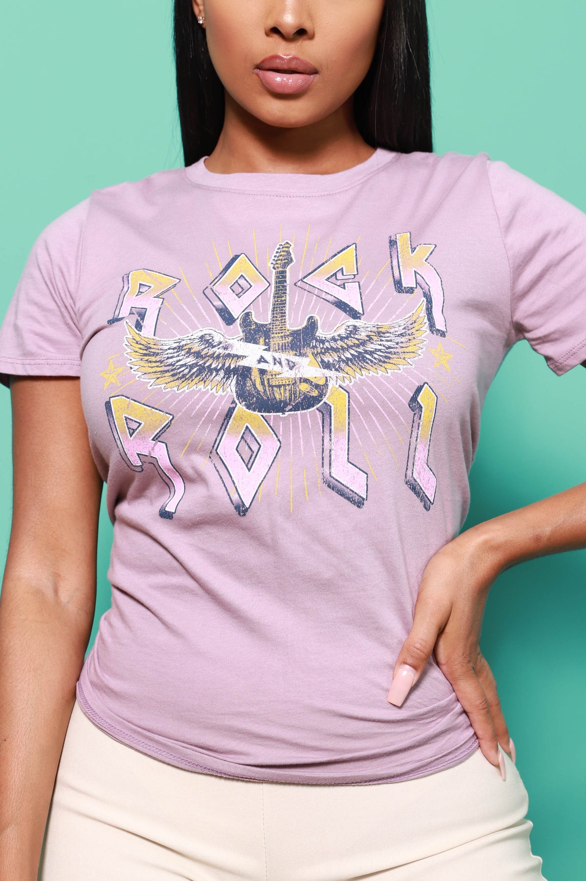 Keep On Rocking Graphic Printed T-Shirt - Swank A Posh