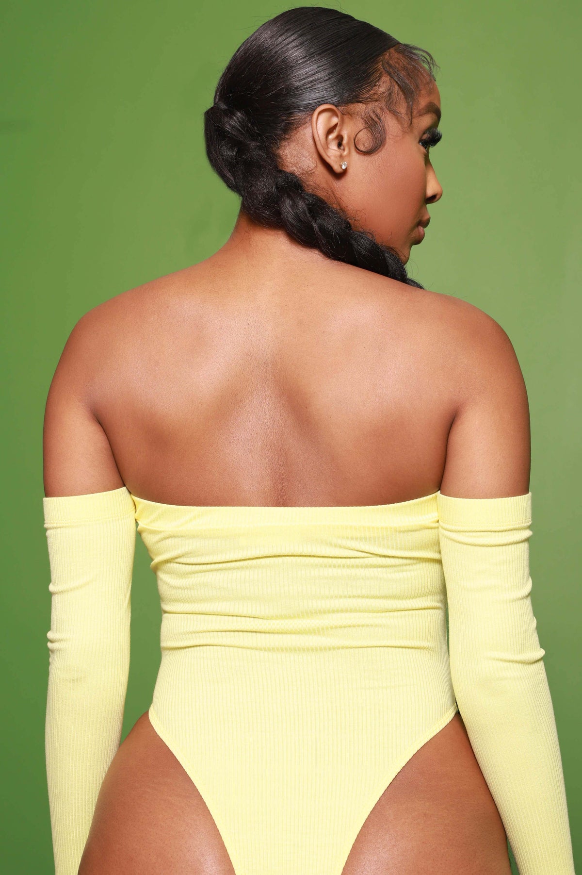 No Excuse Cut Out Bodysuit - Yellow - Swank A Posh