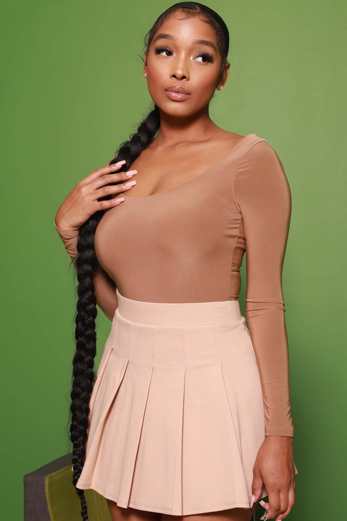 Lodge Simple Full Shaping Bodysuit - Taupe - Swank A Posh