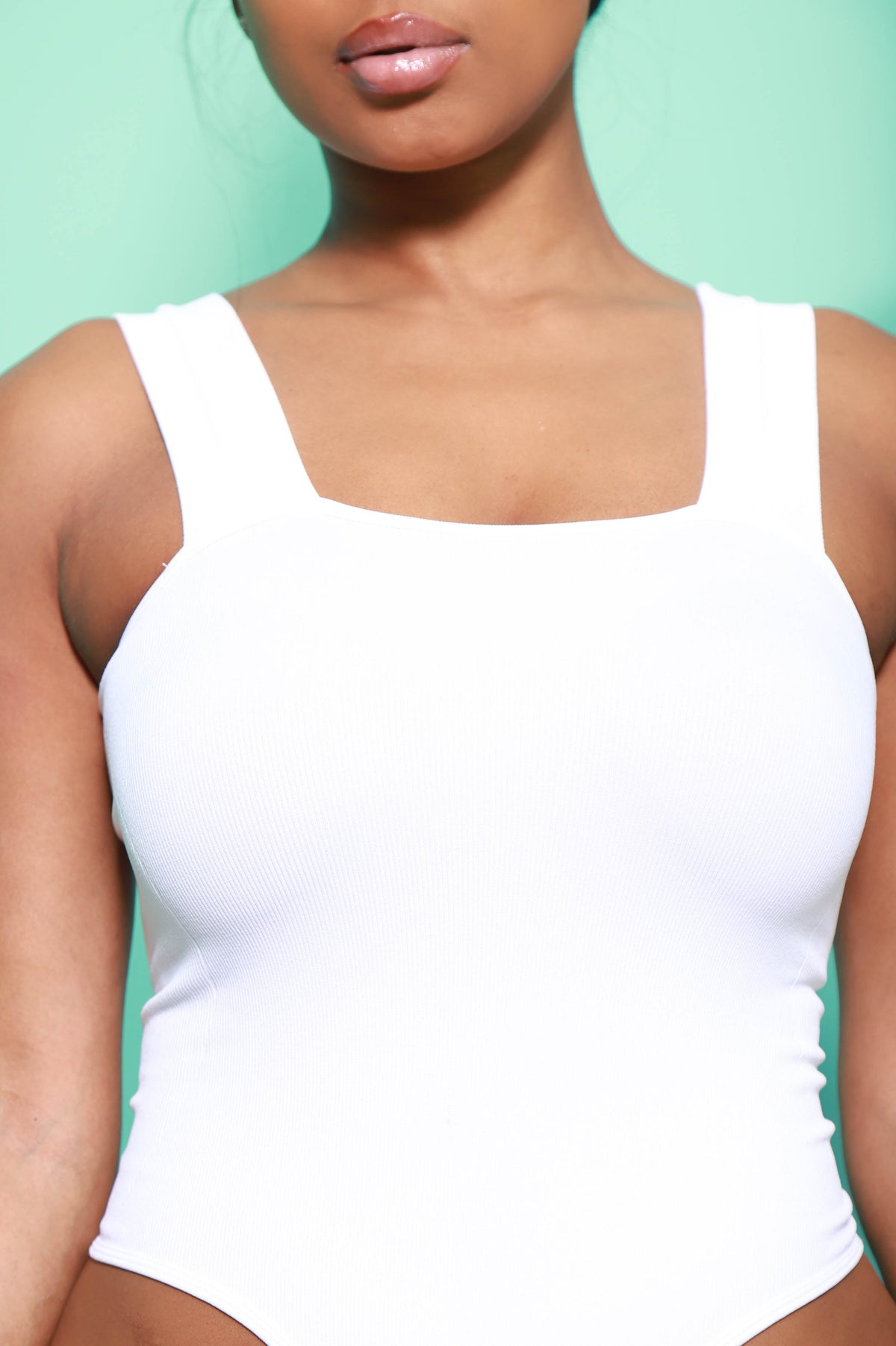 Secret Keeper Thick Strap Tube Bodysuit - White - Swank A Posh