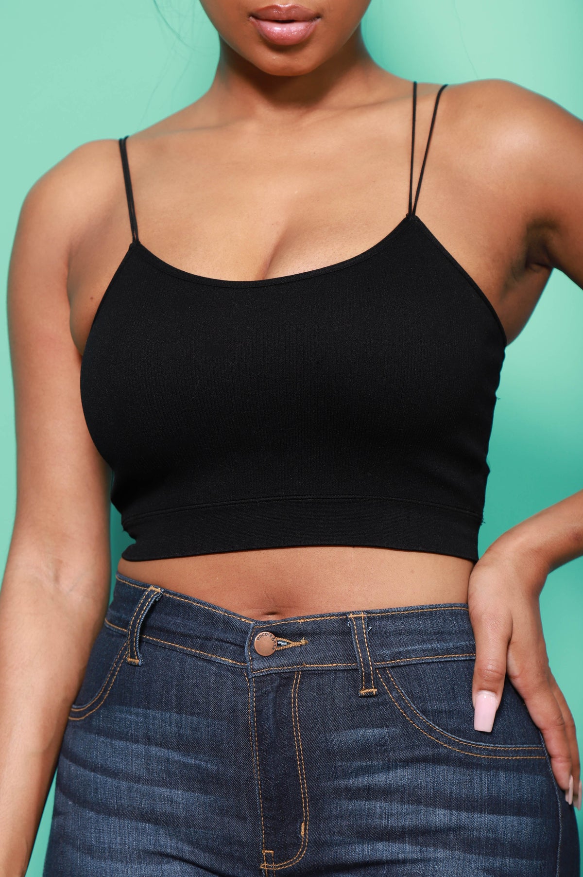 Tell No Lie Ribbed Tank Top - Black - Swank A Posh