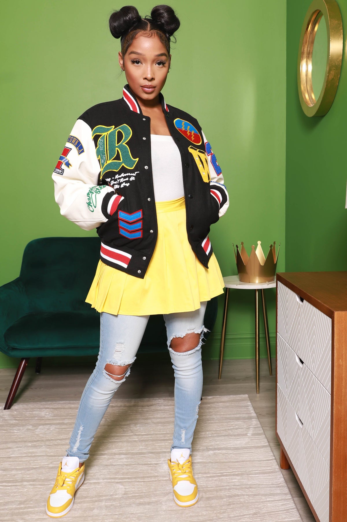 Deuce Mini Pleated Flare Tennis Skirt - Sun Yellow - Swank A Posh